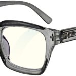 GLASSA Blue Light Blocking Glasses PCG 014, +0,50 dio, sivé transparentné