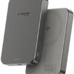 PanzerGlass Empower bezdrôtová Qi2 powerbanka 10000 mAh, MagSafe, sivá, hliníkové telo