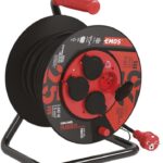 EMOS Gumový predlžovací kábel na bubne – 4 zásuvky, 25 m, 2,5 mm2