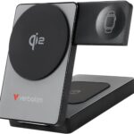 VERBATIM Charge ‚n‘ Go 3 v 1 Qi2 Power Bank 5000 mAh sivý