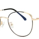 VeyRey – Okuliare blokujúce modré svetlo, oválne Petronell, čierno-zlaté