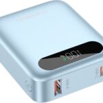 ChoeTech CCC Certified 10000 mAh mini Digital Power Bank – blue