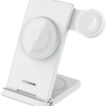 Nillkin PowerTrio 3 v 1 Bezdrôtová Nabíjačka MagSafe na Apple Watch White (MFI)