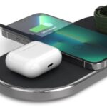 Epico Wireless Charging Base 3 in 1 čierna PU koža – space grey základňa