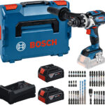 BOSCH Professional Vŕtačka AKU s príklepom GSB 18V-110 C, sada bitov, L-BOXX 0.615.A50.0E0 (2× 5 Ah)